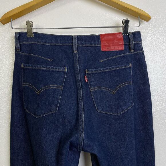 Levis LEJ Re-Issue Slouch Taper Jeans 27 Womens Blue Denim Relaxed Crop Stretch - Picture 7 of 12